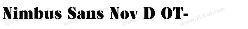 Nimbus Sans Nov D OT字体转换